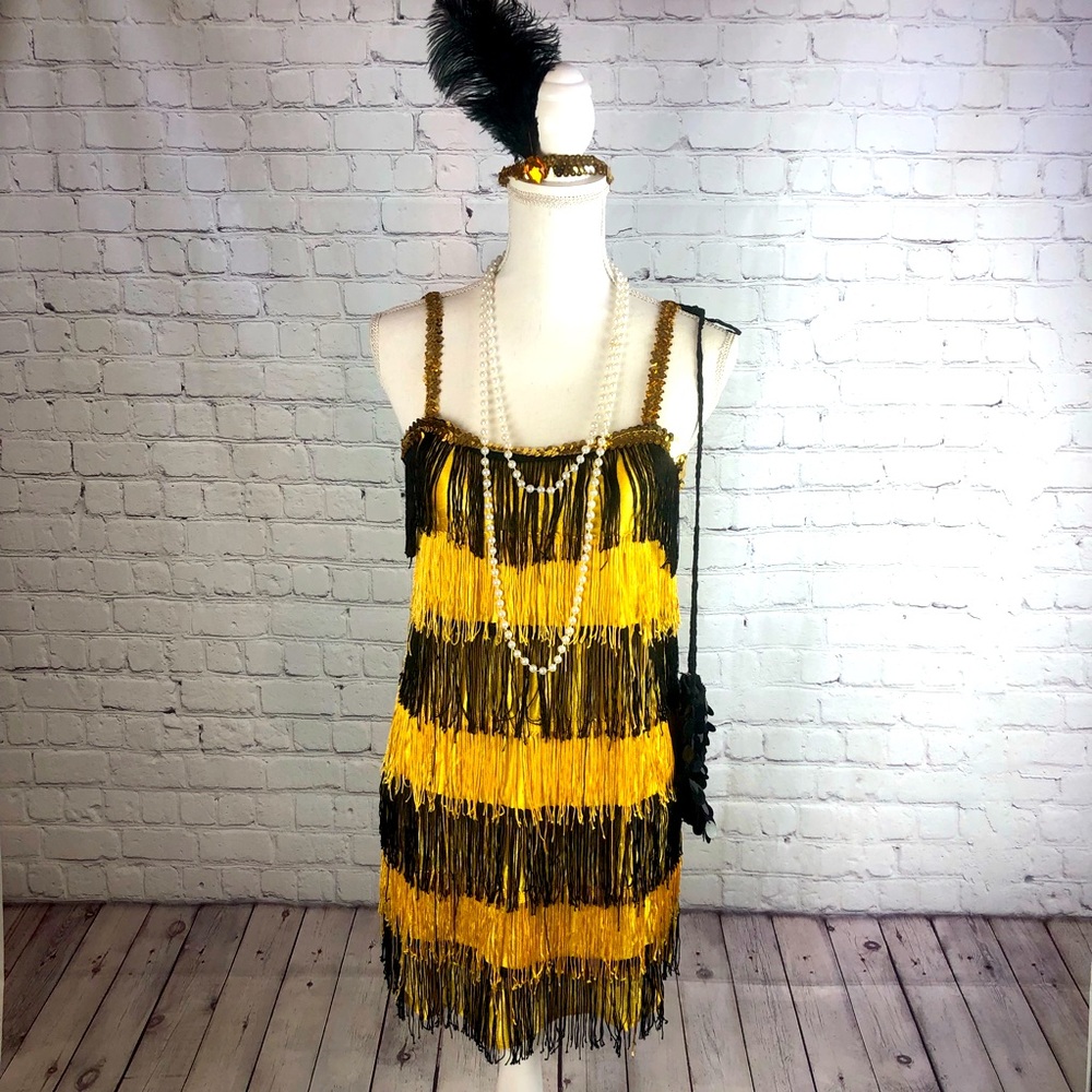 California Costume Jazz Time Honey Flapper Girl Gatsby Halloween Costume medium